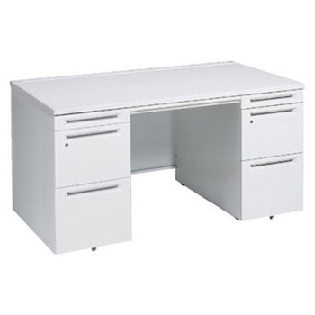 アドバンス 両袖机 中央引出し付(A3対応) コンセント対応タイプ オカムラ(岡村製作所)