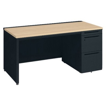 アドバンス 右片袖 中央引出し付(A3対応) 標準タイプ パネル脚 オカムラ(岡村製作所)