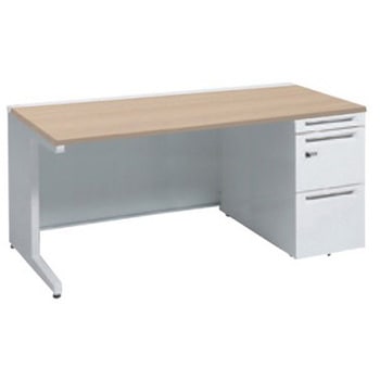 アドバンス 右片袖 中央引出し無 標準タイプ ダイヤル錠タイプ L脚 オカムラ(岡村製作所)