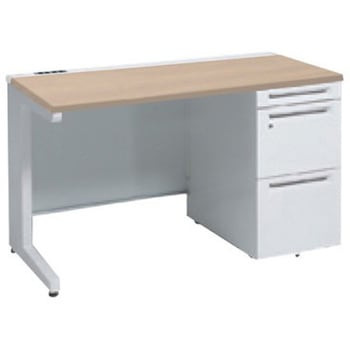 アドバンス 右片袖 中央引出し無 コンセント対応タイプ L脚 オカムラ(岡村製作所)