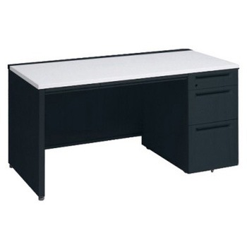 アドバンス 右片袖3段B5 中央引出し付(A3対応) 標準タイプ パネル脚 オカムラ(岡村製作所)