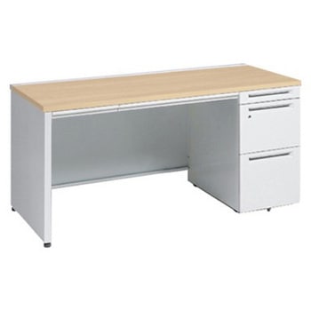 アドバンス 右片袖 中央引出し付(A3対応) コンセント対応タイプ パネル脚 オカムラ(岡村製作所)