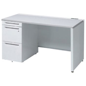 アドバンス 左片袖 中央引出し無 コンセント対応タイプ パネル脚 オカムラ(岡村製作所)