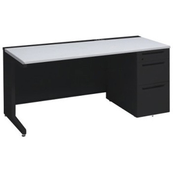 アドバンス 右片袖3段B5 中央引出し無 コンセント対応タイプ L脚 オカムラ(岡村製作所)