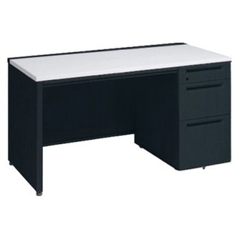 アドバンス 右片袖3段B5 中央引出し付(A3対応) コンセント対応タイプ パネル脚 オカムラ(岡村製作所)