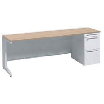 アドバンス 右片袖 中央引出し無 標準タイプ L脚 オカムラ(岡村製作所)