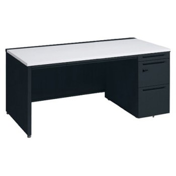 アドバンス 右片袖 中央引出し付(A3対応) コンセント対応タイプ ダイヤル錠タイプ パネル脚 オカムラ(岡村製作所)