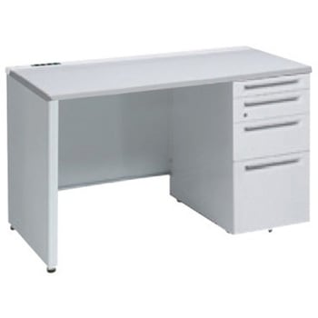 アドバンス 右片袖4段 中央引出し無 コンセント対応タイプ パネル脚 オカムラ(岡村製作所)