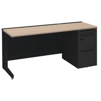 アドバンス 右片袖 中央引出し無 コンセント対応 ダイヤル錠タイプ L脚 オカムラ(岡村製作所)