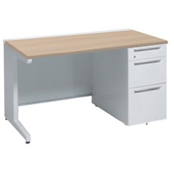 アドバンス 右片袖3段B5 中央引出し無 標準タイプ L脚 オカムラ(岡村製作所)