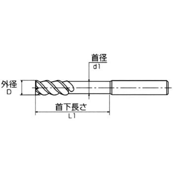 4GEOLS 6 Xsミルジオ ロングシャンク NACHI(不二越) 強ねじれ 4枚刃 超硬合金製 刃径6mmシャンク径6mm刃長9mm 4GEOLS  6 - 【通販モノタロウ】