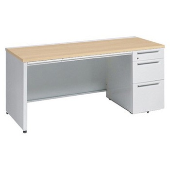 アドバンス 右片袖3段B5 中央引出し付(A3対応) 標準タイプ パネル脚 オカムラ(岡村製作所)