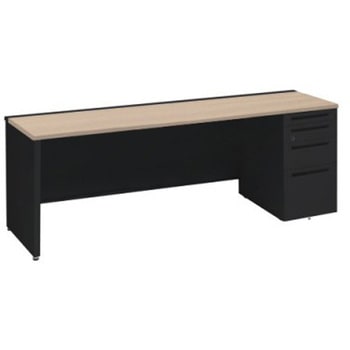 アドバンス 右片袖4段 中央引出し無 標準タイプ パネル脚 オカムラ(岡村製作所)