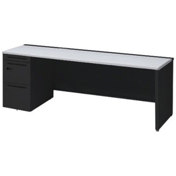 アドバンス 左片袖 中央引出し無 コンセント対応 ダイヤル錠タイプ パネル脚 オカムラ(岡村製作所)