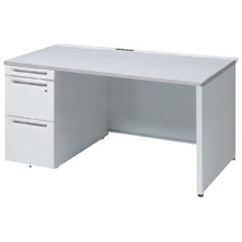 アドバンス 左片袖 中央引出し無 コンセント対応タイプ パネル脚 オカムラ(岡村製作所)