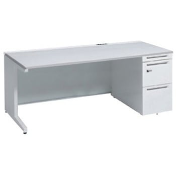 アドバンス 右片袖 中央引出し無 コンセント対応 ダイヤル錠タイプ L脚 オカムラ(岡村製作所)