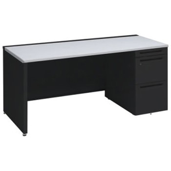 アドバンス 右片袖 中央引出し無 標準タイプ パネル脚 オカムラ(岡村製作所)