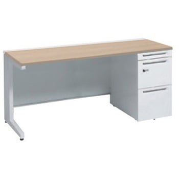 アドバンス 右片袖 中央引出し無 標準タイプ ダイヤル錠タイプ L脚 オカムラ(岡村製作所)