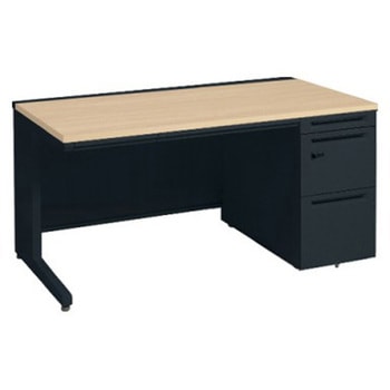 アドバンス 右片袖 中央引出し付(A3対応) 標準タイプ ダイヤル錠タイプ L脚 オカムラ(岡村製作所)