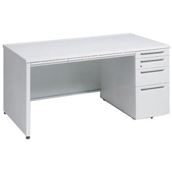 アドバンス 右片袖4段 中央引出し付(A3対応) コンセント対応タイプ パネル脚 オカムラ(岡村製作所)