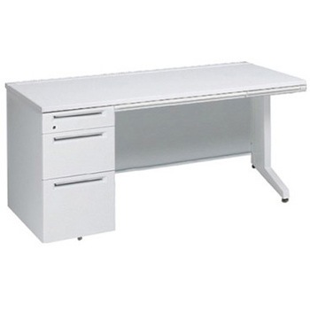 アドバンス 左片袖3段B5 中央引出し付(A3対応) コンセント対応タイプ L脚 オカムラ(岡村製作所)