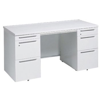 アドバンス 両袖机 3段B5 中央引出し付(A3対応) コンセント対応タイプ オカムラ(岡村製作所)