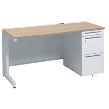 アドバンス 右片袖 中央引出し無 コンセント対応タイプ L脚 オカムラ(岡村製作所)