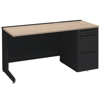 アドバンス 右片袖 中央引出し無 コンセント対応タイプ L脚 オカムラ(岡村製作所)