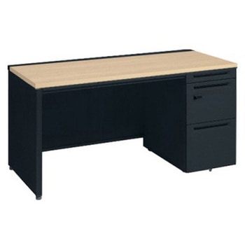 アドバンス 右片袖 中央引出し付(A3対応) 標準タイプ ダイヤル錠タイプ パネル脚 オカムラ(岡村製作所)