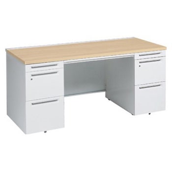 アドバンス 両袖机 中央引出し付(A3対応) スタンダードタイプ オカムラ(岡村製作所)