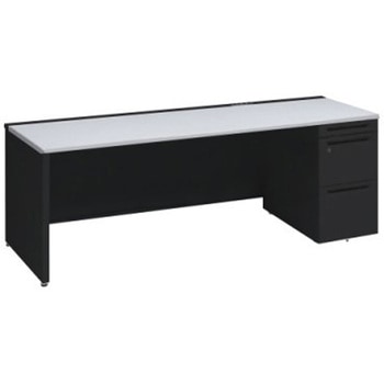 アドバンス 右片袖 中央引出し無 コンセント対応タイプ パネル脚 オカムラ(岡村製作所)