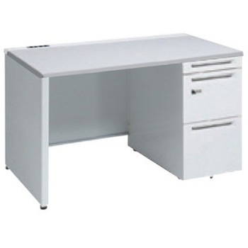 アドバンス 右片袖 中央引出し無 コンセント対応 ダイヤル錠タイプ パネル脚 オカムラ(岡村製作所)