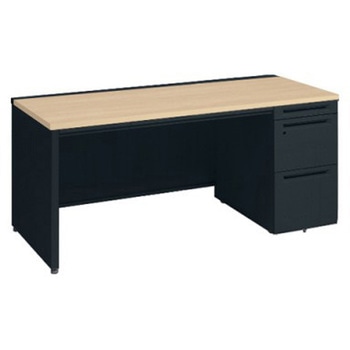 アドバンス 右片袖 中央引出し付(A3対応) 標準タイプ パネル脚 オカムラ(岡村製作所)