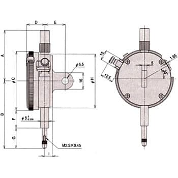 DG0.001-1MM 標準形ダイヤルゲージ(目量0.001mm) 1台 ミツトヨ