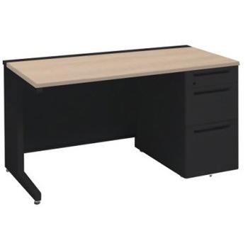 アドバンス 右片袖3段B5 中央引出し無 標準タイプ L脚 オカムラ(岡村製作所)