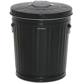3670333 ダストBOX33 ブラック ミヅシマ工業 本体+フタ 丸型