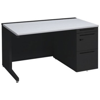 アドバンス 右片袖 中央引出し無 標準タイプ ダイヤル錠タイプ L脚 オカムラ(岡村製作所)