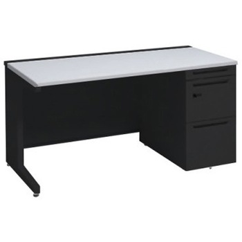 アドバンス 右片袖 中央引出し無 標準タイプ ダイヤル錠タイプ L脚 オカムラ(岡村製作所)