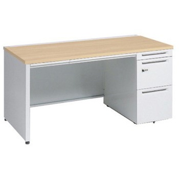 アドバンス 右片袖 中央引出し付(A3対応) コンセント対応タイプ ダイヤル錠タイプ パネル脚 オカムラ(岡村製作所)