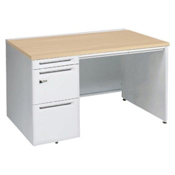 アドバンス 左片袖 中央引出し付(A3対応) コンセント対応タイプ ダイヤル錠タイプ パネル脚 オカムラ(岡村製作所)