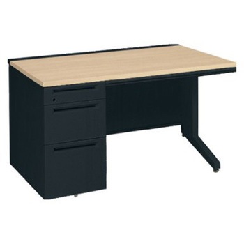 アドバンス 左片袖3段B5 中央引出し付(A3対応) コンセント対応タイプ L脚 オカムラ(岡村製作所)