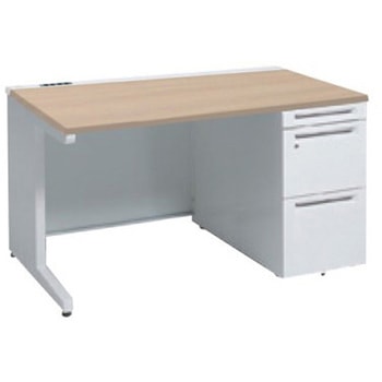 アドバンス 右片袖 中央引出し無 コンセント対応タイプ L脚 オカムラ(岡村製作所)