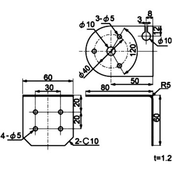 ミニッコ66用L金具 アロー(シュナイダーエレクトリック)