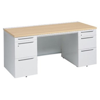 アドバンス 両袖机 3段B5 中央引出し付(A3対応) スタンダードタイプ オカムラ(岡村製作所)