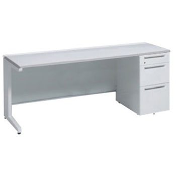 アドバンス 右片袖3段B5 中央引出し無 標準タイプ L脚 オカムラ(岡村製作所)