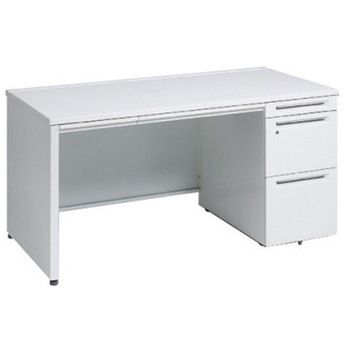 アドバンス 右片袖 中央引出し付(A3対応) コンセント対応タイプ パネル脚 オカムラ(岡村製作所)