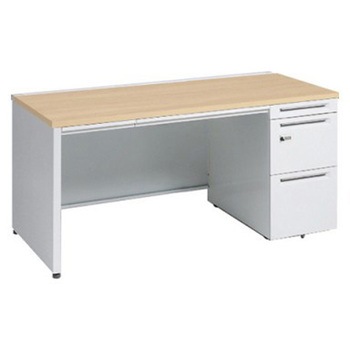 アドバンス 右片袖 中央引出し付(A3対応) コンセント対応タイプ ダイヤル錠タイプ パネル脚 オカムラ(岡村製作所)