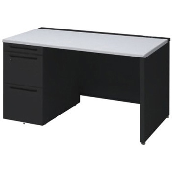 アドバンス 左片袖 中央引出し無 コンセント対応タイプ パネル脚 オカムラ(岡村製作所)