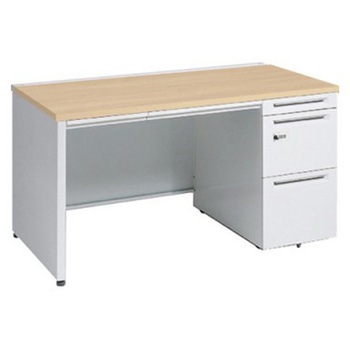 アドバンス 右片袖 中央引出し付(A3対応) コンセント対応タイプ ダイヤル錠タイプ パネル脚 オカムラ(岡村製作所)