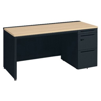 アドバンス 右片袖 中央引出し付(A3対応) コンセント対応タイプ ダイヤル錠タイプ パネル脚 オカムラ(岡村製作所)